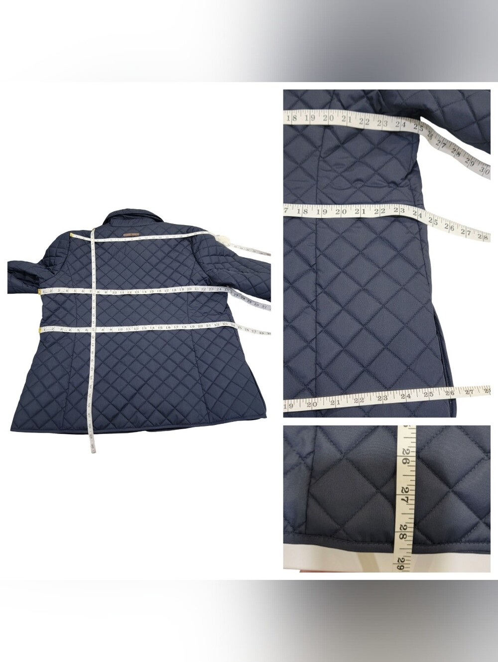 NWT Lauren Ralph Lauren Navy Quilted Jacket Crest Lightweight Coat Women’s 1X - Picture 15 of 17